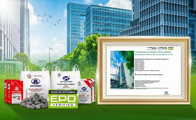 Doanh nghiệp xi măng đẩy mạnh tiêu chuẩn xanh trong sản xuất với loạt chứng nhận EPD và SGB