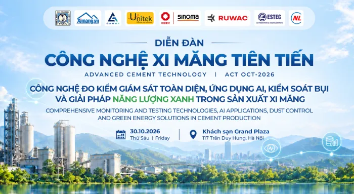 Diễn đàn ACT Oct-2026: Cập nhật giải pháp công nghệ tiên tiến trong sản xuất xi măng