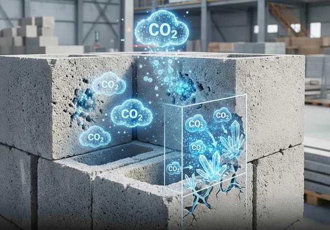 Nghiên cứu phát triển bê tông có khả năng lưu trữ CO₂ thông qua cơ chế khoáng hóa