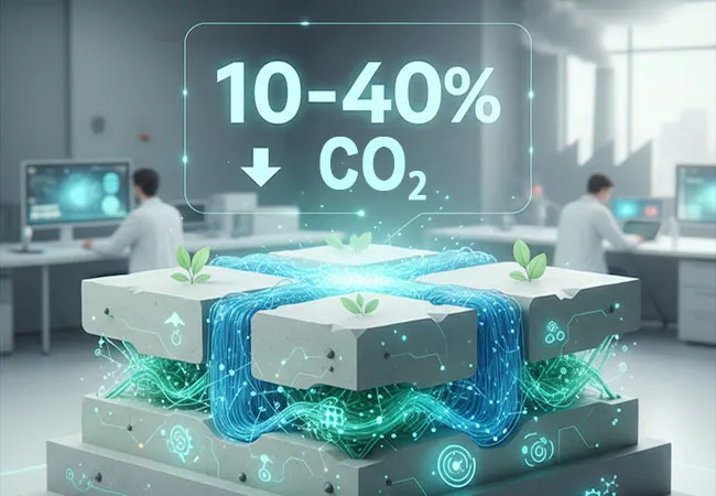 Nghiên cứu công nghệ tự kết tinh nano của xi măng có thể giảm tới 40% lượng phát thải CO₂