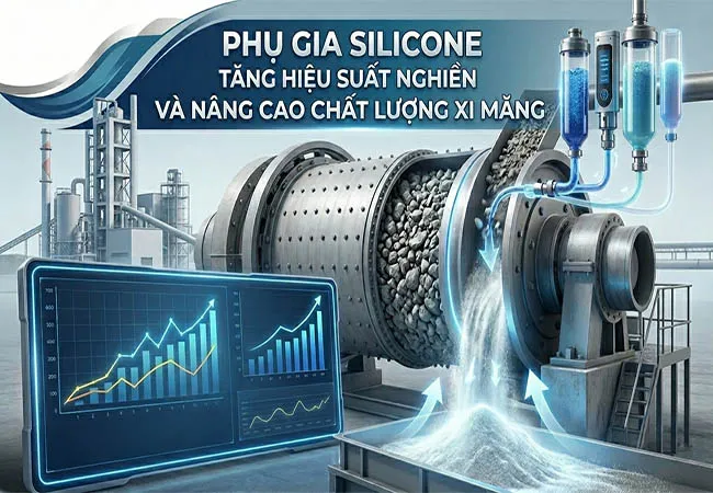 Phụ gia silicone tăng hiệu suất nghiền và nâng cao chất lượng xi măng