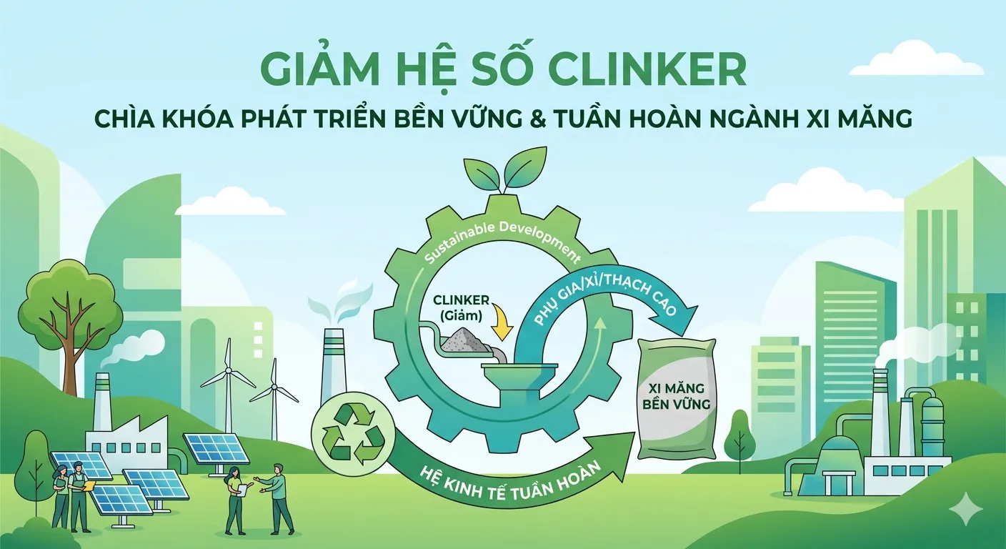 Giảm hệ số clinker thúc đẩy sản xuất xanh và phát triển kinh tế tuần hoàn