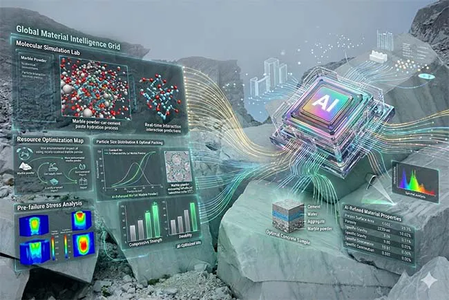 Ứng dụng AI tối ưu cấp phối bê tông sử dụng bột đá cẩm thạch và sợi polymer