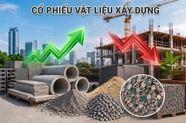 Cổ phiếu vật liệu xây dựng phân hóa rõ nét: Thép tăng tốc, xi măng chờ lực đẩy