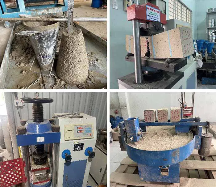 Đ&aacute;nh gi&aacute; t&aacute;c động của tro bay v&agrave; phụ gia h&oacute;a học đến t&iacute;nh chất b&ecirc; t&ocirc;ng xi măng.