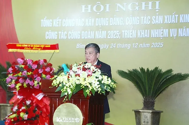 VICEM Bỉm Sơn tổ chức Hội nghị tổng kết năm 2025, triển khai nhiệm vụ năm 2026.