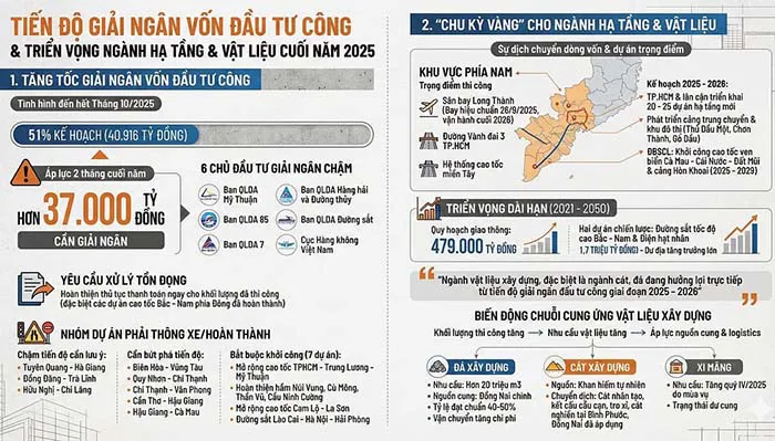Giải ngân vốn đầu tư công - Cơ hội cho tiêu thụ xi măng và vật liệu xây dựng.