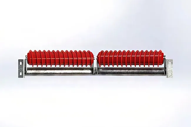 C&ocirc;ng nghệ con lăn xoắn gi&uacute;p kiểm so&aacute;t b&aacute;m d&iacute;nh v&agrave; lệch băng cho hệ thống băng tải xi măng.