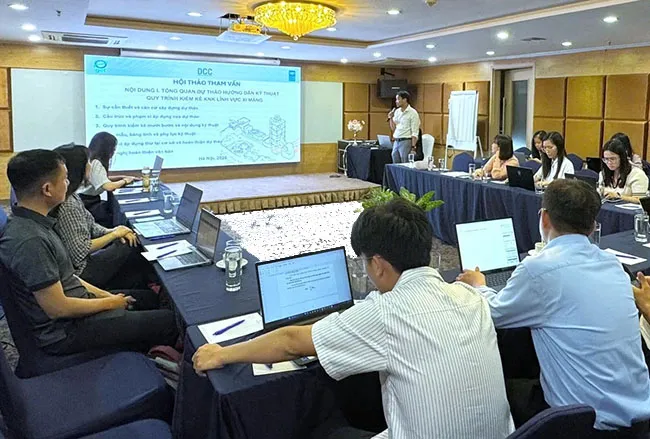 Tham vấn quy tr&igrave;nh kiểm k&ecirc; kh&iacute; nh&agrave; k&iacute;nh v&agrave; MRV ri&ecirc;ng cho sản xuất xi măng, tập trung x&aacute;c định phạm vi, nguồn ph&aacute;t thải v&agrave; chuẩn h&oacute;a dữ liệu tại c&aacute;c nh&agrave; m&aacute;y.