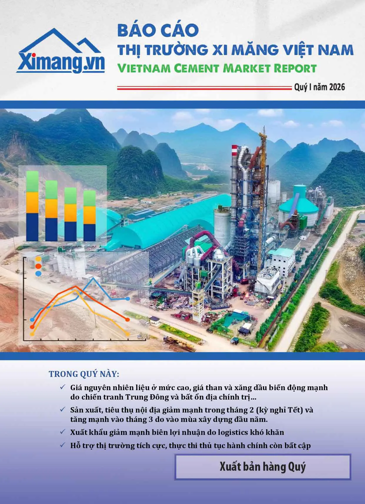 B&aacute;o c&aacute;o Thị trường Xi măng Việt Nam Qu&yacute; I/2026: &Aacute;p lực chi ph&iacute; t&aacute;i định h&igrave;nh cuộc chơi ng&agrave;nh xi măng.