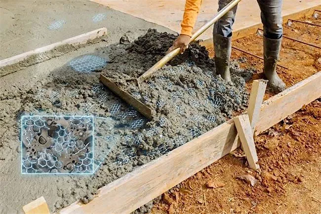 Graphene cải thiện cường độ v&agrave; độ bền b&ecirc; t&ocirc;ng nhờ tối ưu vi cấu tr&uacute;c vật liệu.