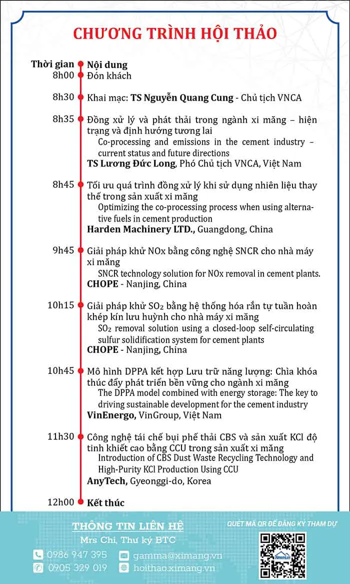 ACT.2026 sẽ tập trung v&agrave;o c&aacute;c giải ph&aacute;p c&ocirc;ng nghệ xanh cho ng&agrave;nh xi măng Việt Nam.