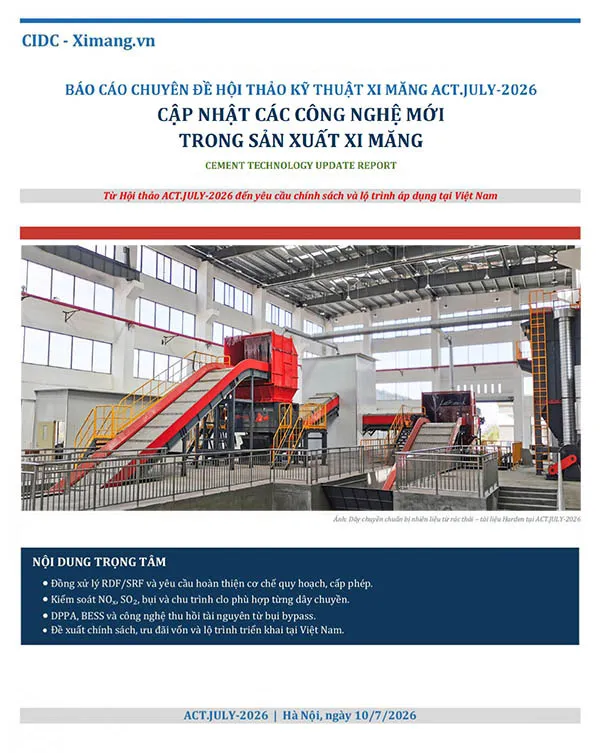 CIDC xuất bản b&aacute;o c&aacute;o chuy&ecirc;n đề về c&ocirc;ng nghệ mới v&agrave; chuyển đổi sản xuất xi măng.